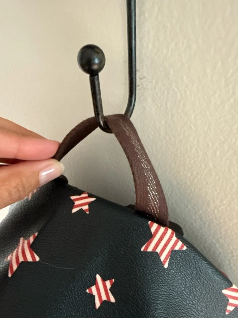 Coach Black Backpack Americana Stars Medium Charlie Bag Leather Rucksack 2865